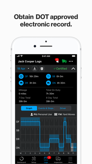 REVEAL ELD Logbook screenshot 2
