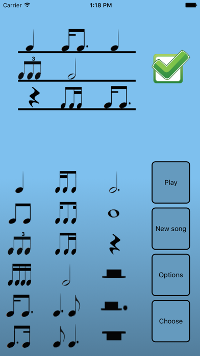 Rhythmic dictation trainer screenshot 2