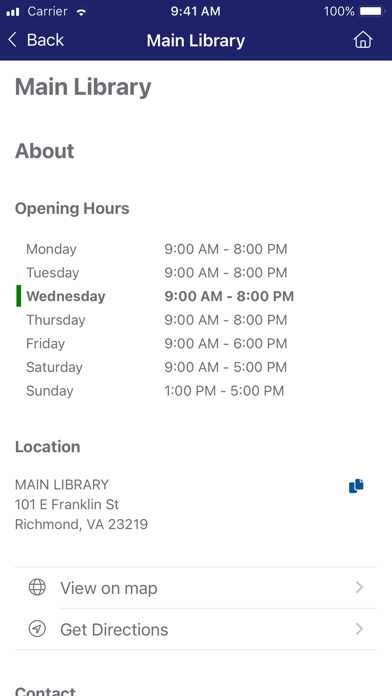 Richmond Public Library App screenshot 1