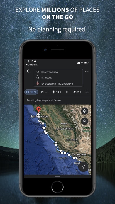 Road Trip Planner Compass Maps screenshot 2