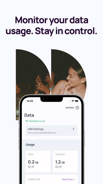 Roamless: eSIM Travel Internet screenshot 1