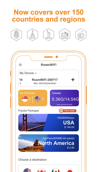 RoamWiFi: Travel Hotspot screenshot 1