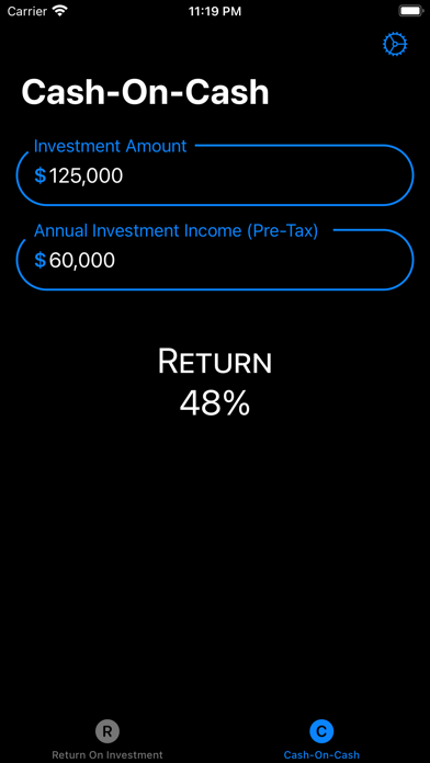 ROI Calculator Cash Evaluation screenshot 1