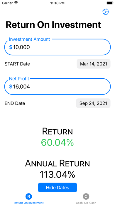 ROI Calculator Cash Evaluation screenshot 4