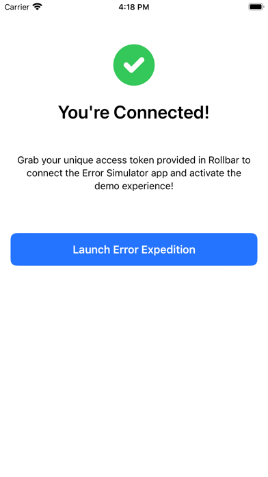 Rollbar Error Simulator screenshot 2