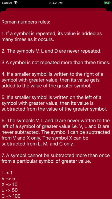 Roman Numbers screenshot 2