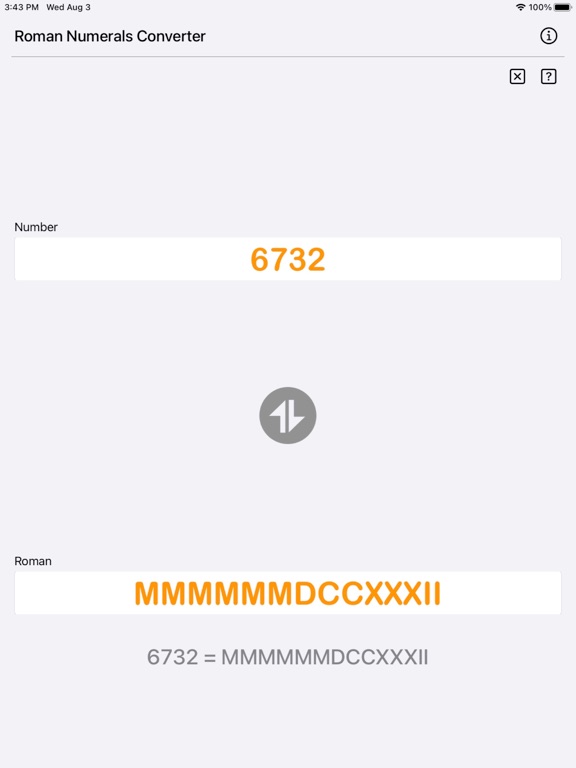 Roman Numerals Converter Plus screenshot 1