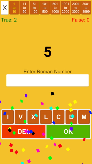 Roman Numerals Learn and Quiz screenshot 1