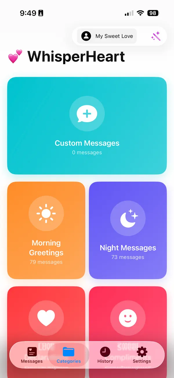 Romantic WA - Love Messages screenshot 2