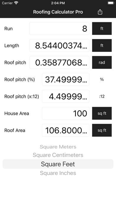 Roofing Calculator Pro screenshot 1