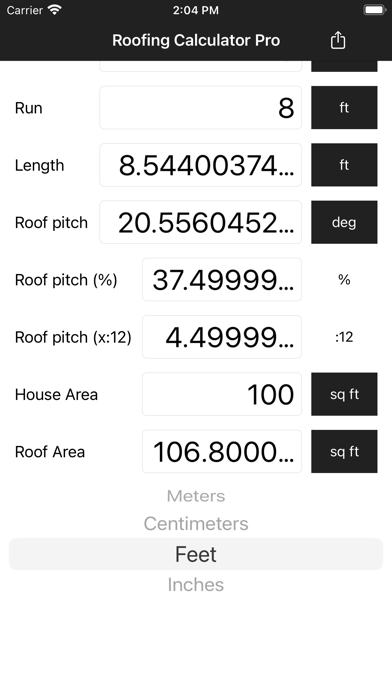 Roofing Calculator Pro screenshot 3
