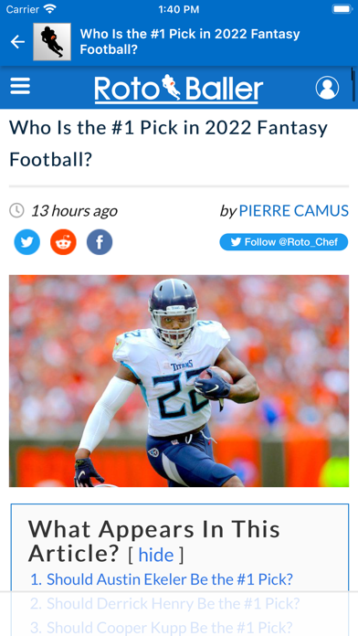 RotoBaller Fantasy Sports News screenshot 2