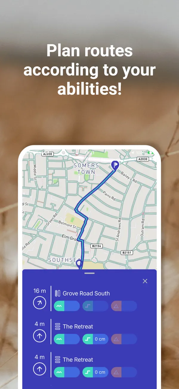 Route4U wheelchair navigation screenshot 5