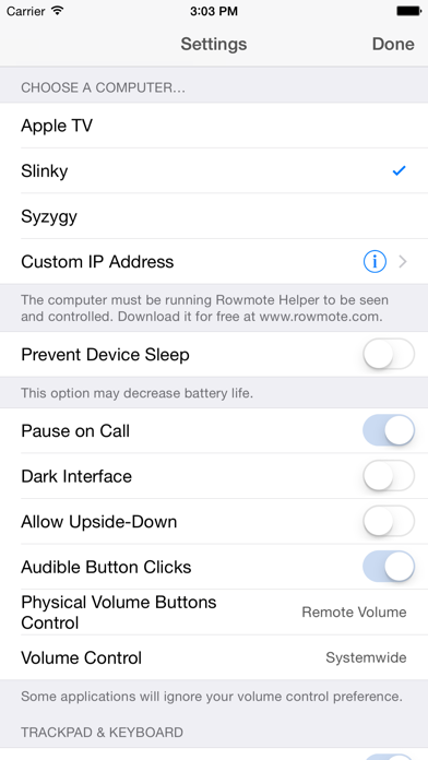 Rowmote Pro for Mac screenshot 1