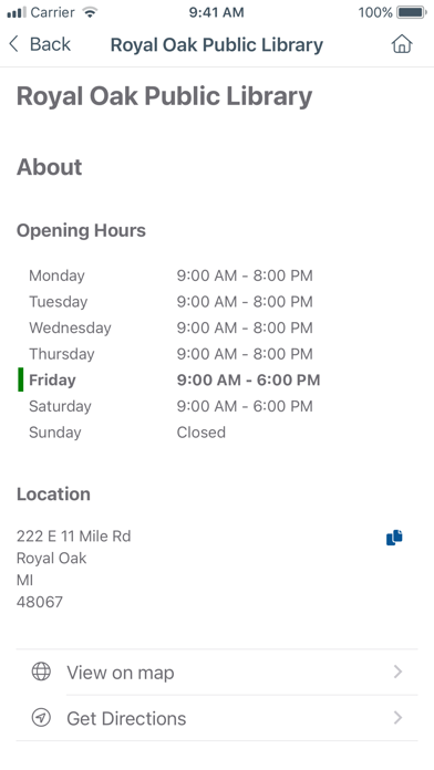 Royal Oak Public Library screenshot 1