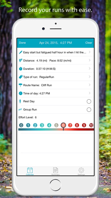 Running Log Lite screenshot 2