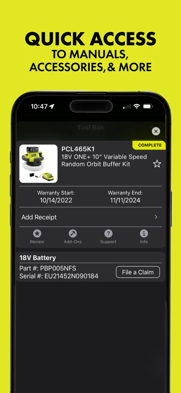 RYOBI screenshot 2