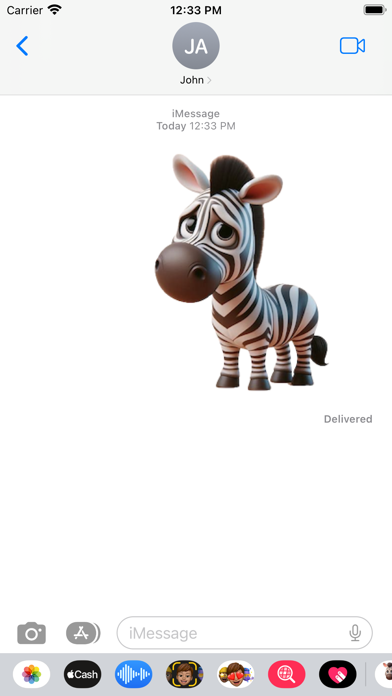 Sad Zebra Stickers screenshot 3