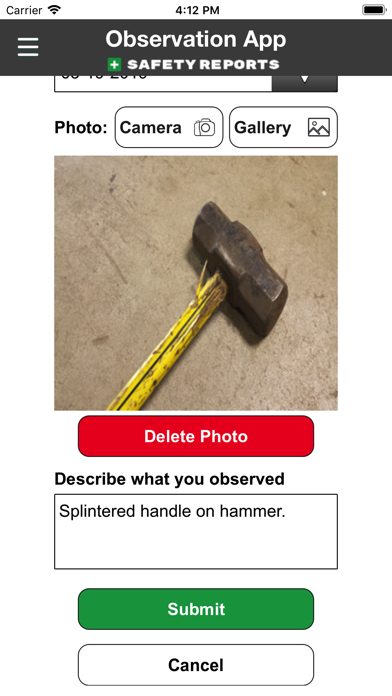 Safety Observations App | SR screenshot 1