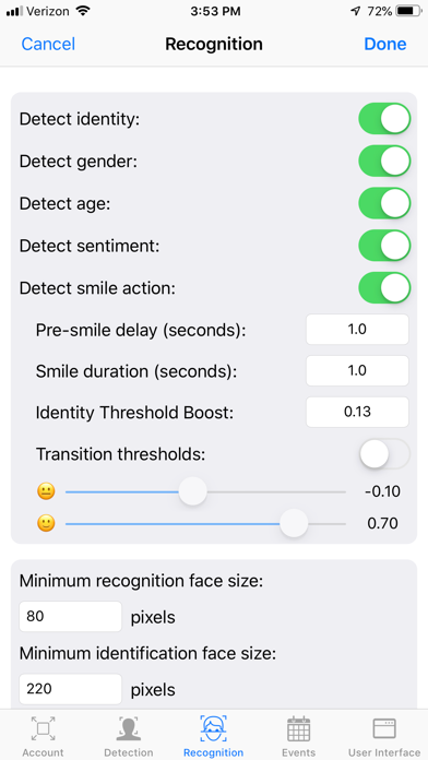 SAFR Recognition screenshot 2