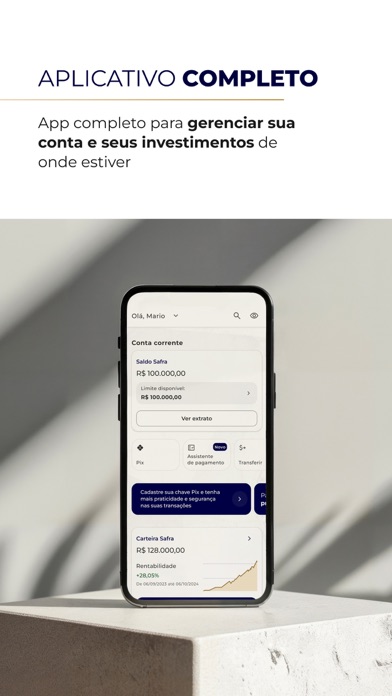 Safra: investimentos e conta screenshot 1