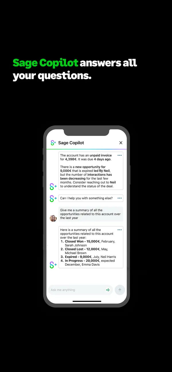 Sage Sales Management screenshot 1