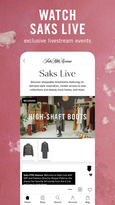 Saks Fifth Avenue screenshot 1