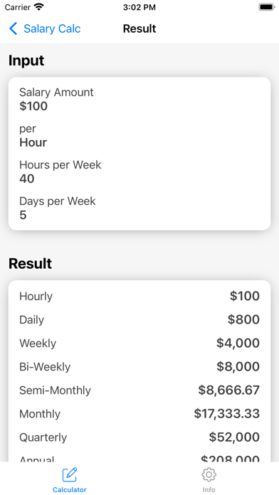 Salary Calculator - Pay Calc screenshot 2