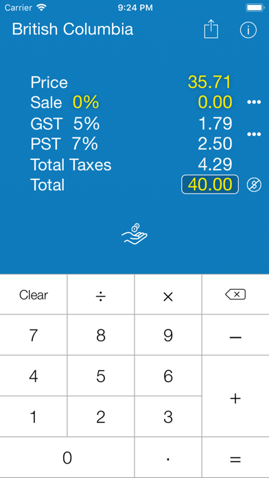 Sales Tax CANADA Calculator screenshot 2
