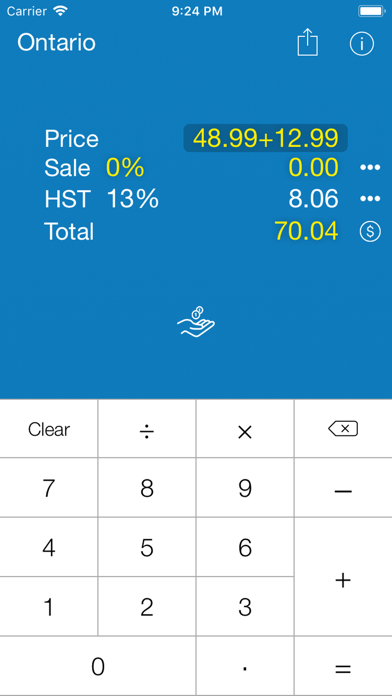 Sales Tax CANADA Calculator screenshot 3