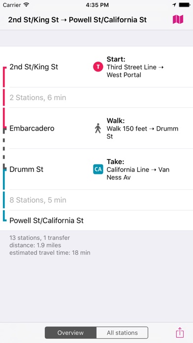 San Francisco Rail Map Lite screenshot 2