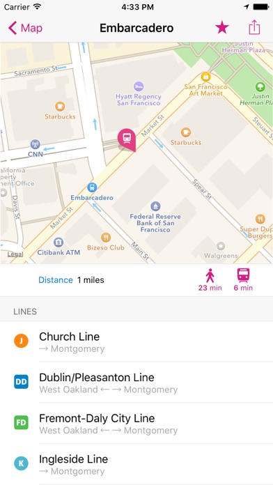 San Francisco Rail Map Lite screenshot 4