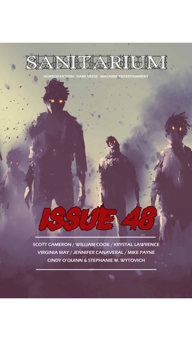 Sanitarium Magazine: Horror Fiction, Dark verse and Macabre Entertainment screenshot 5