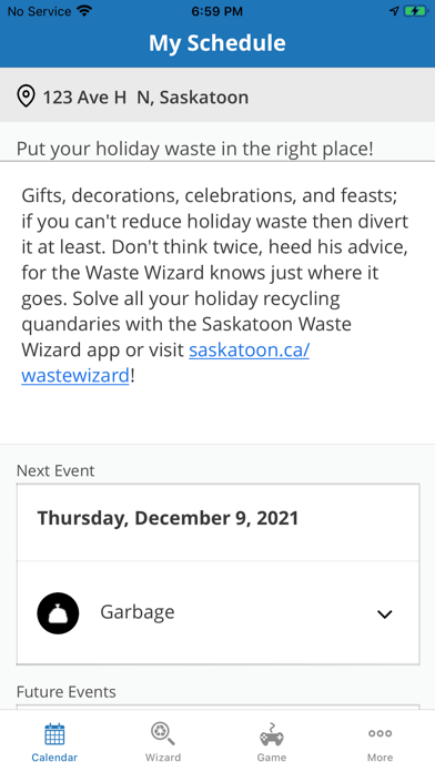 Saskatoon Waste Wizard screenshot 3