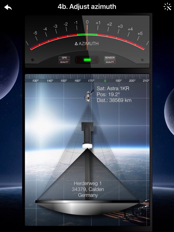 SatFinder screenshot 2