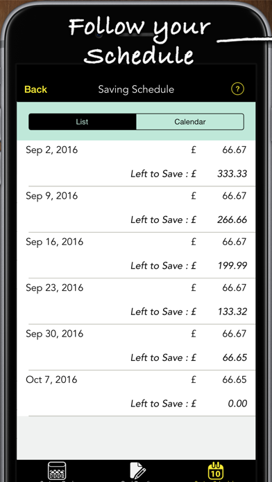 Savings Goals screenshot 2