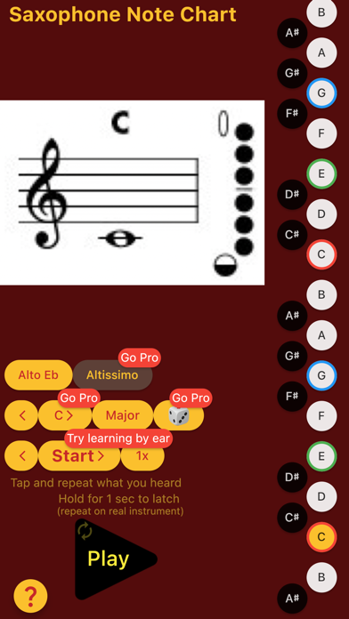 Saxophone Note Chart screenshot 3