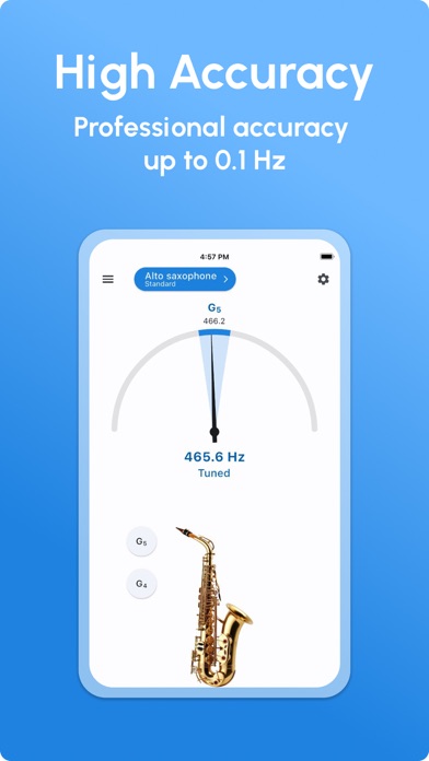 Saxophone Tuner - LikeTones screenshot 2
