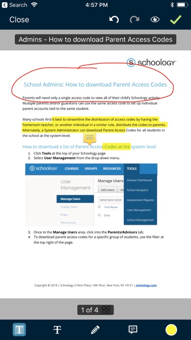 Schoology screenshot 3