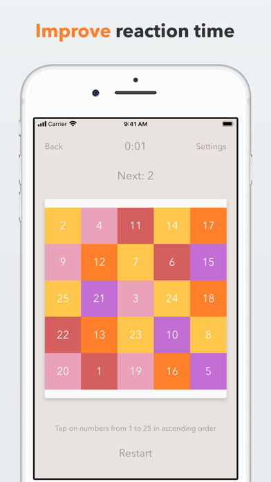 Schulte table! screenshot 1
