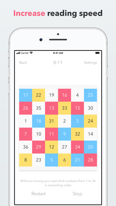 Schulte table! screenshot 4