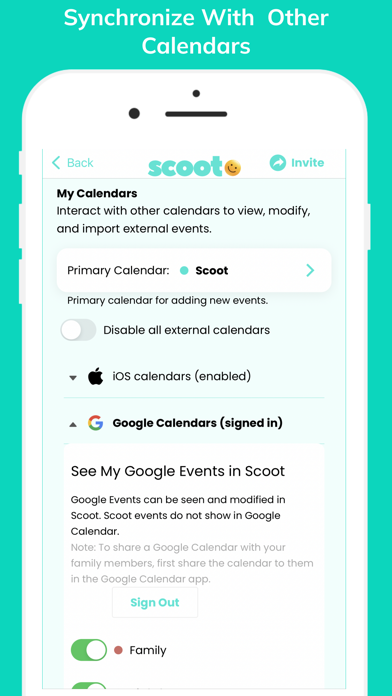 Scoot Family Calendar screenshot 1