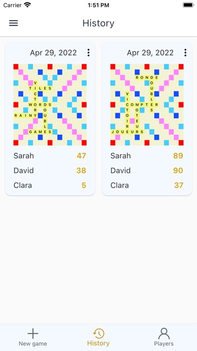 Score Keeper for Word Games screenshot 2