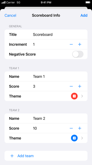 Scoreboard Go - Keep Score screenshot 3