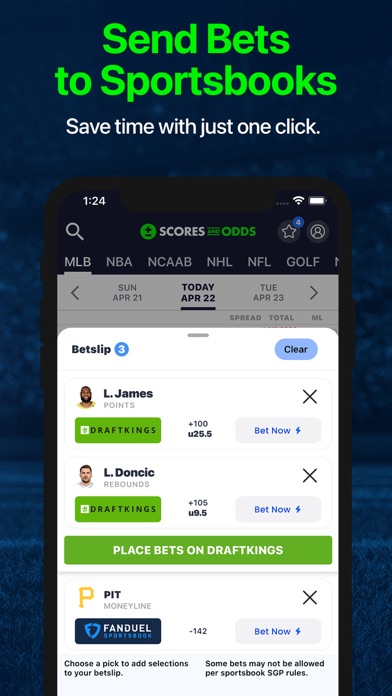 Scores and Odds Sports Betting screenshot 1