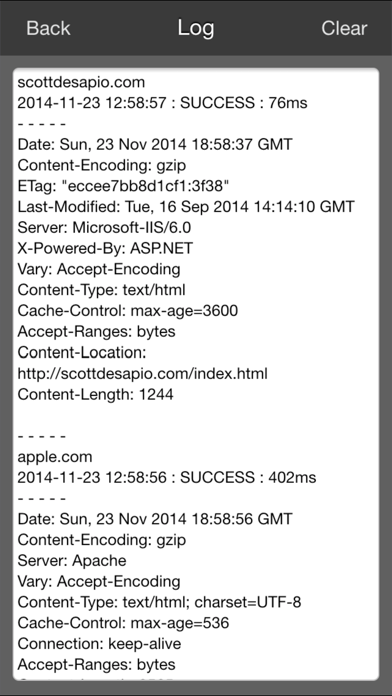 Scott's Pinger - Website Status Monitor screenshot 1