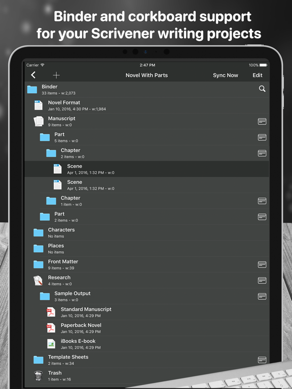 Scrivener Companion - Scrivo 3 screenshot 9