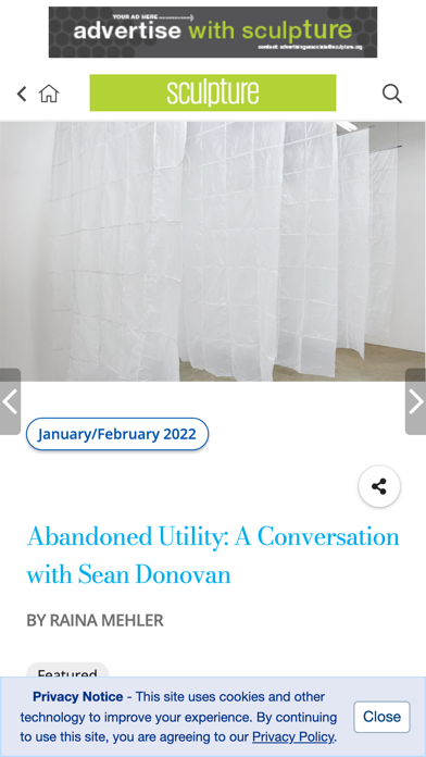 Sculpture magazine screenshot 1