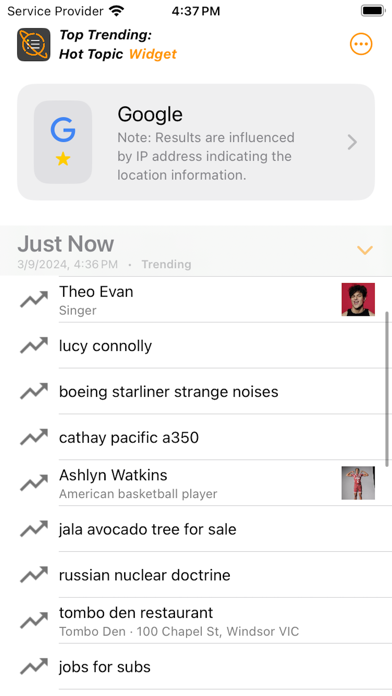 Search Trends Widget Auto Pull screenshot 3