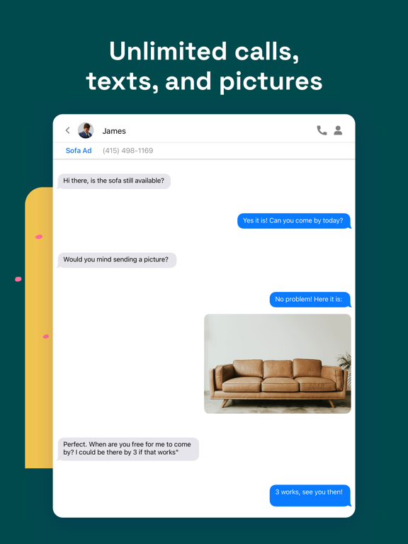 Second Texting Number:Unlisted screenshot 8